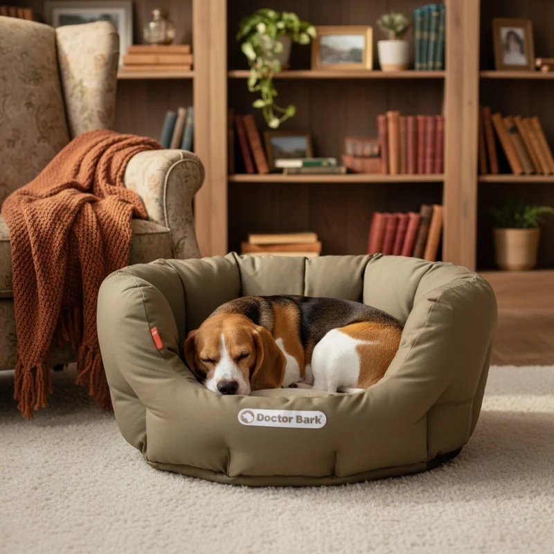 Doctor Bark Orthopädisches Hundenest – Premium Hundebett mit Gelenkschutz, waschbar & langlebig für gesunden Schlaf