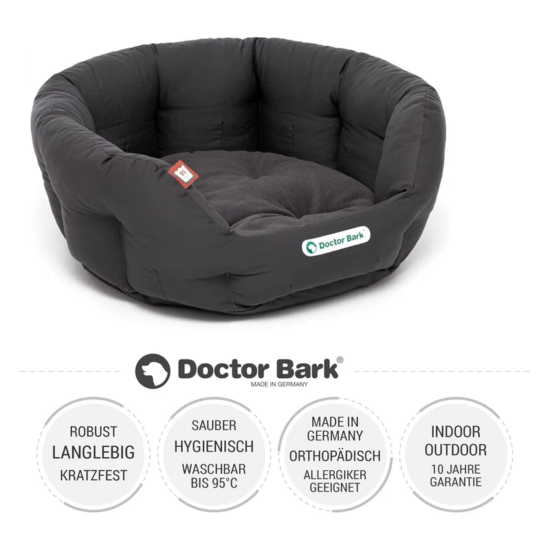 Doctor Bark Orthopädisches Hundenest – Premium Hundebett mit Gelenkschutz, waschbar & langlebig für gesunden Schlaf