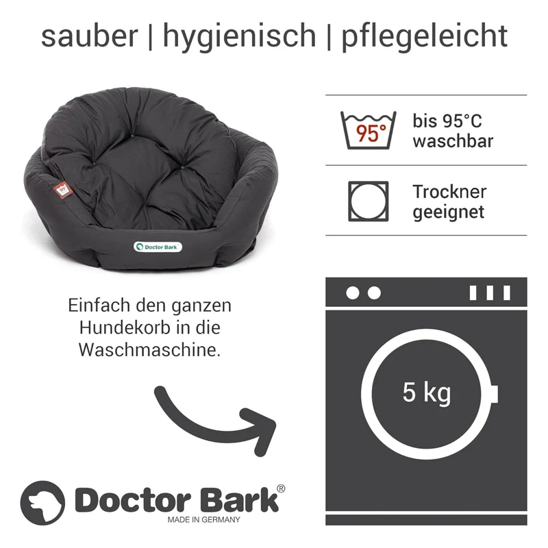 Doctor Bark Orthopädisches Hundenest – Premium Hundebett mit Gelenkschutz, waschbar & langlebig für gesunden Schlaf