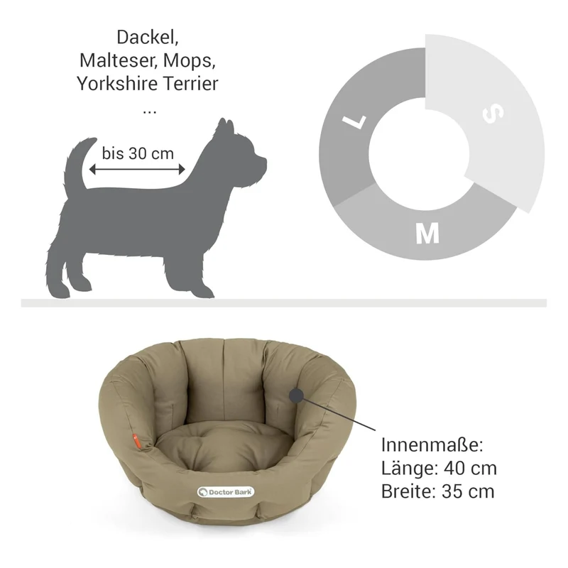 Doctor Bark Orthopädisches Hundenest – Premium Hundebett mit Gelenkschutz, waschbar & langlebig für gesunden Schlaf