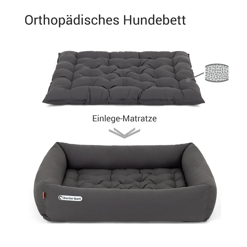 Doctor Bark Orthopädisches Hundebett – Gelenkschonend & Wirbelsäulenentlastend für gesunden Schlaf