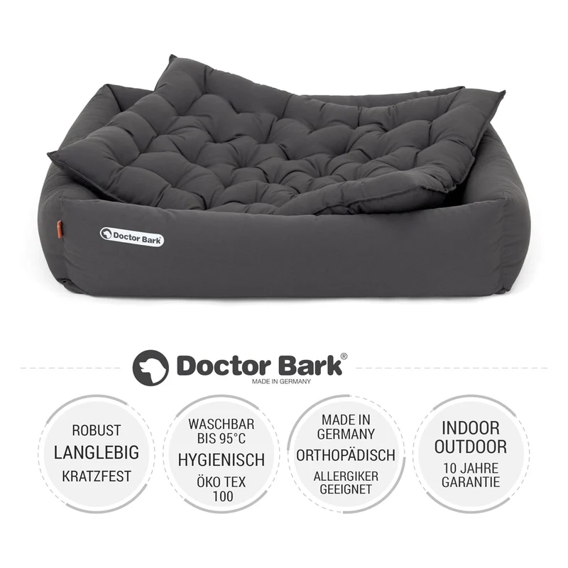 Doctor Bark Orthopädisches Hundebett – Gelenkschonend & Wirbelsäulenentlastend für gesunden Schlaf