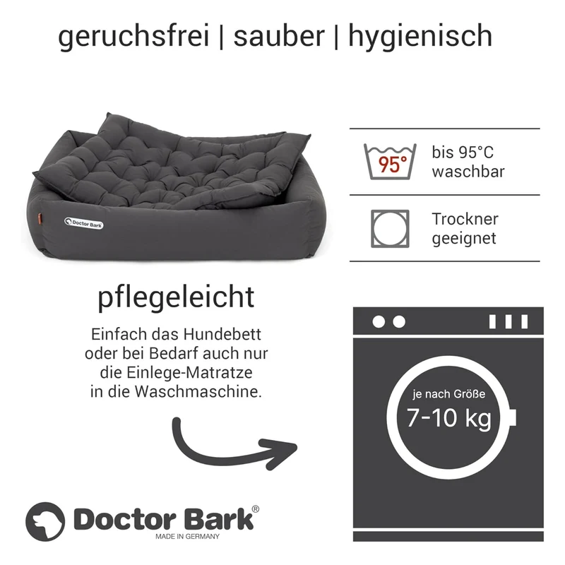 Doctor Bark Orthopädisches Hundebett – Gelenkschonend & Wirbelsäulenentlastend für gesunden Schlaf
