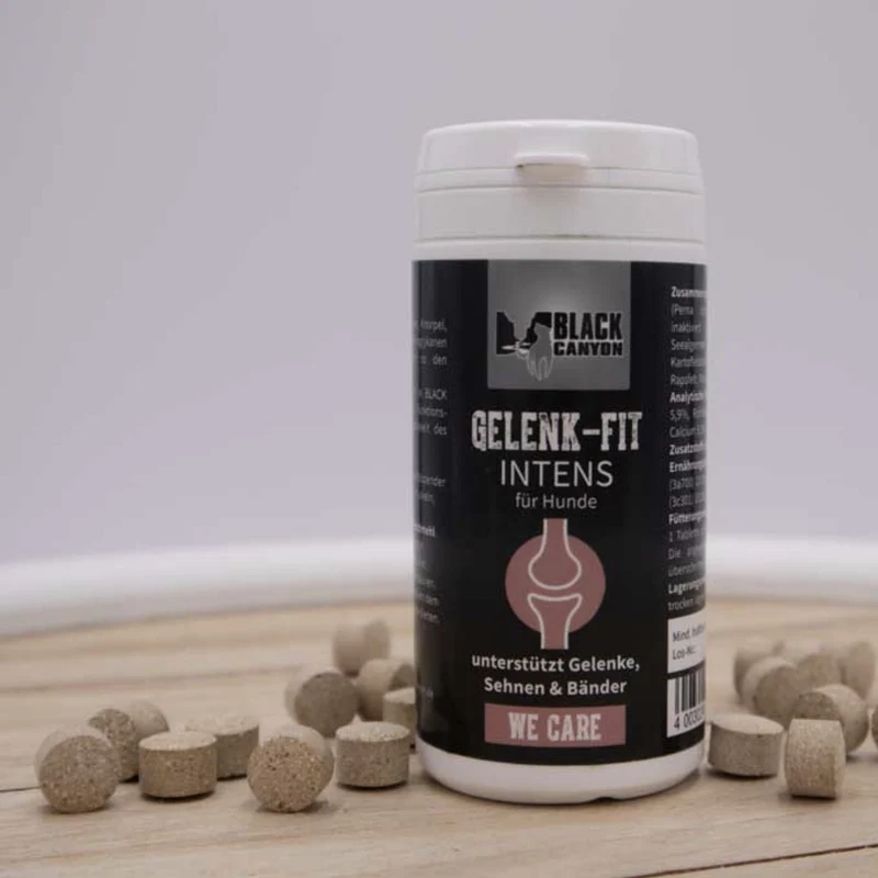Black Canyon we care Gelenk Fit intense – Hochdosierte Gelenkunterstützung für aktive Hunde mit Grünlippmuschel & MSM