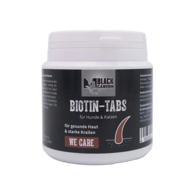 Black Canyon we care Biotin Tabs – Premium Nahrungsergänzung für glänzendes Fell, starke Krallen & gesunde Haut bei Hunden & Katzen