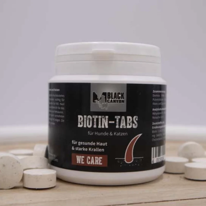 Black Canyon we care Biotin Tabs – Premium Nahrungsergänzung für glänzendes Fell, starke Krallen & gesunde Haut bei Hunden & Katzen
