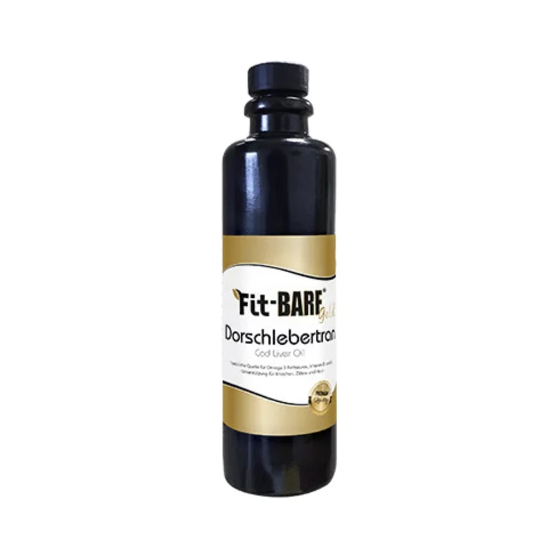 cdVet Fit-BARF Gold Dorschlebertran – Premium Omega-3 & Vitamin D für starke Knochen, gesunde Haut und glänzendes Fell bei Hund & Katze