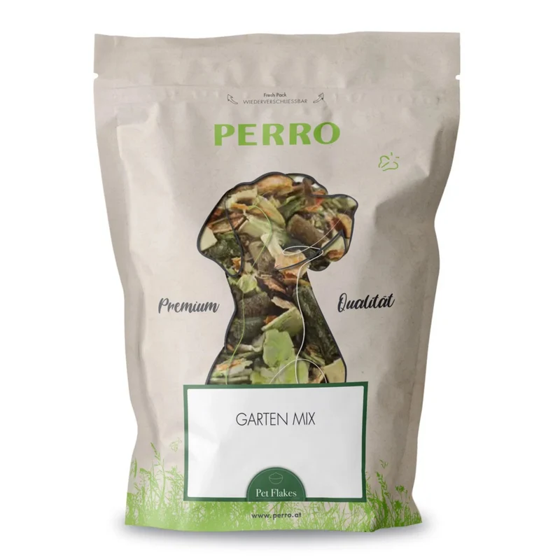 Perro Garten Mix – Natürliche Gemüseflocken für Hunde | Glutenfreie, getreidefreie Flocken & reich an Ballaststoffen für eine gesunde Verdauung