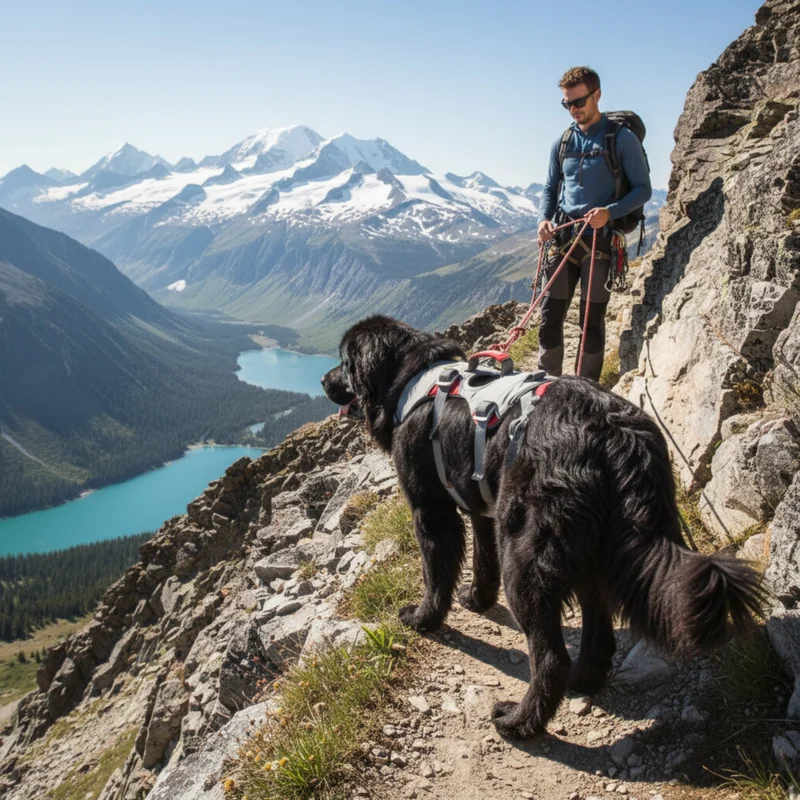 Ruffwear Doubleback Harness – Professionelles Abseilgeschirr für Hunde beim Klettern, Bergsteigen & Canyoning – Maximale Sicherheit für alpine Abenteuer