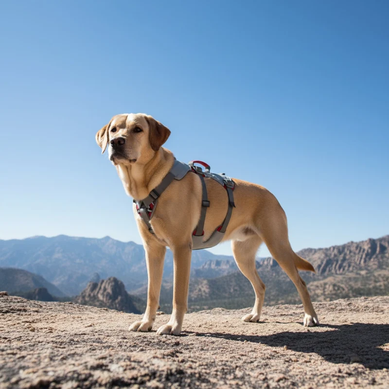Ruffwear Doubleback Harness – Professionelles Abseilgeschirr für Hunde beim Klettern, Bergsteigen & Canyoning – Maximale Sicherheit für alpine Abenteuer