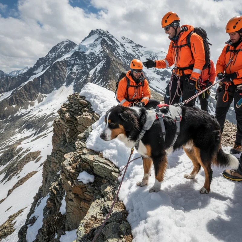 Ruffwear Doubleback Harness – Professionelles Abseilgeschirr für Hunde beim Klettern, Bergsteigen & Canyoning – Maximale Sicherheit für alpine Abenteuer