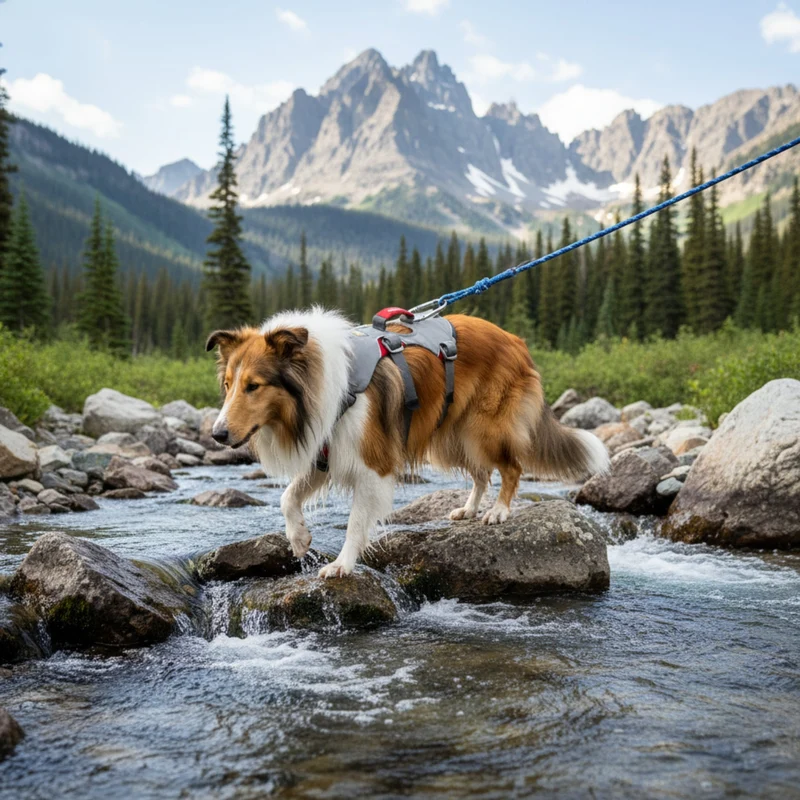 Ruffwear Doubleback Harness – Professionelles Abseilgeschirr für Hunde beim Klettern, Bergsteigen & Canyoning – Maximale Sicherheit für alpine Abenteuer