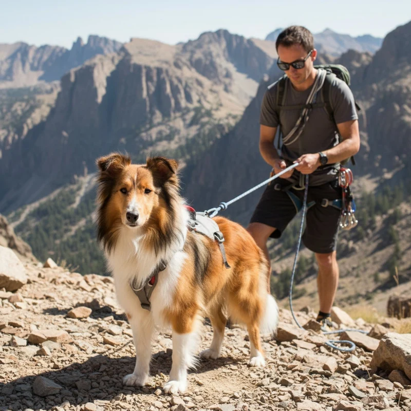 Ruffwear Doubleback Harness – Professionelles Abseilgeschirr für Hunde beim Klettern, Bergsteigen & Canyoning – Maximale Sicherheit für alpine Abenteuer