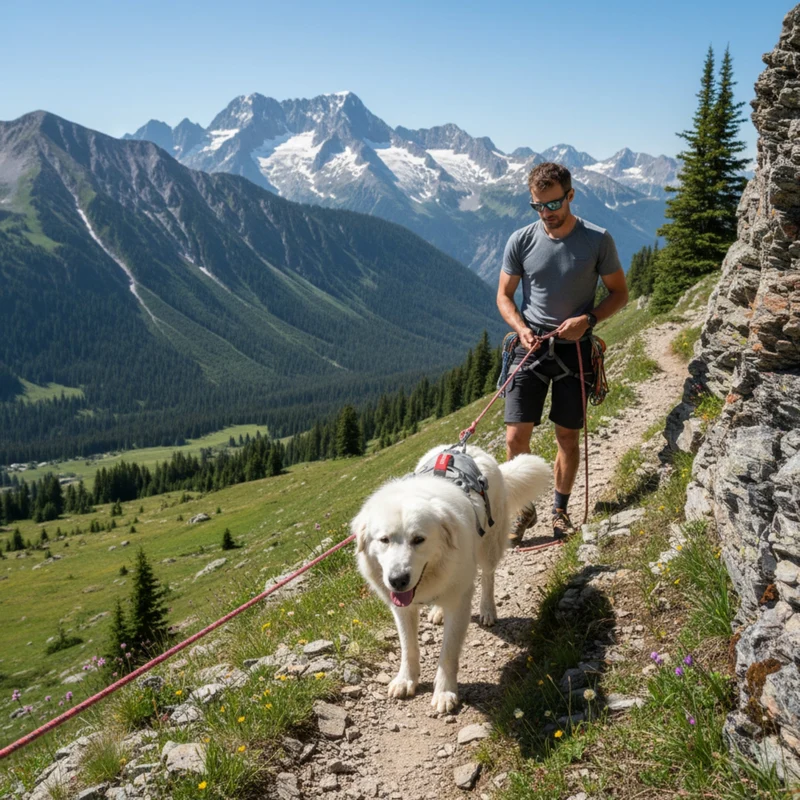 Ruffwear Doubleback Harness – Professionelles Abseilgeschirr für Hunde beim Klettern, Bergsteigen & Canyoning – Maximale Sicherheit für alpine Abenteuer