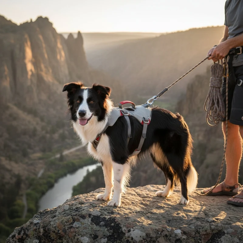 Ruffwear Doubleback Harness – Professionelles Abseilgeschirr für Hunde beim Klettern, Bergsteigen & Canyoning – Maximale Sicherheit für alpine Abenteuer