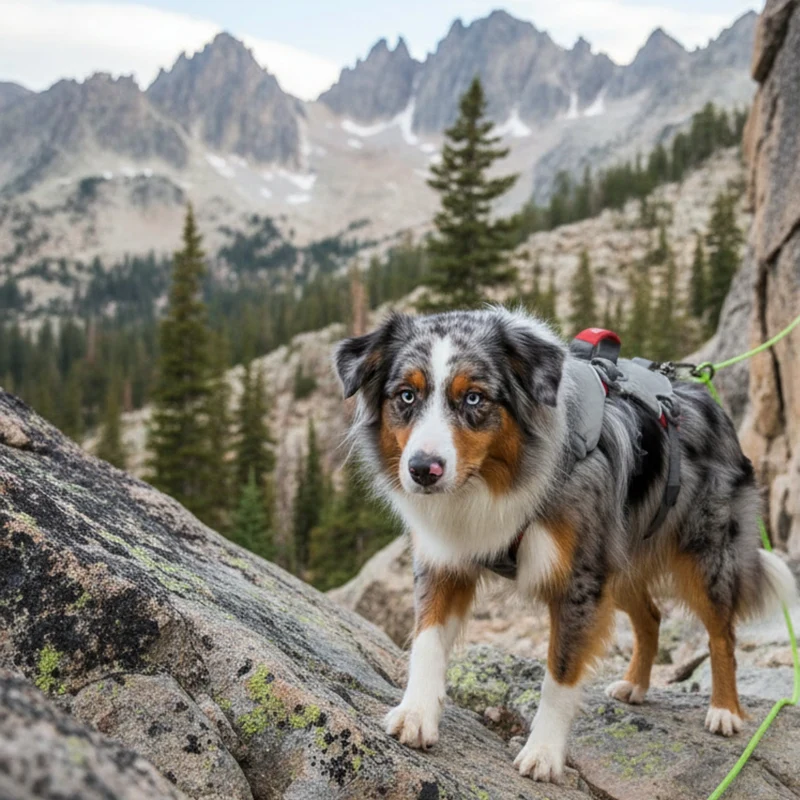 Ruffwear Doubleback Harness – Professionelles Abseilgeschirr für Hunde beim Klettern, Bergsteigen & Canyoning – Maximale Sicherheit für alpine Abenteuer