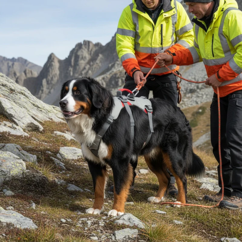 Ruffwear Doubleback Harness – Professionelles Abseilgeschirr für Hunde beim Klettern, Bergsteigen & Canyoning – Maximale Sicherheit für alpine Abenteuer
