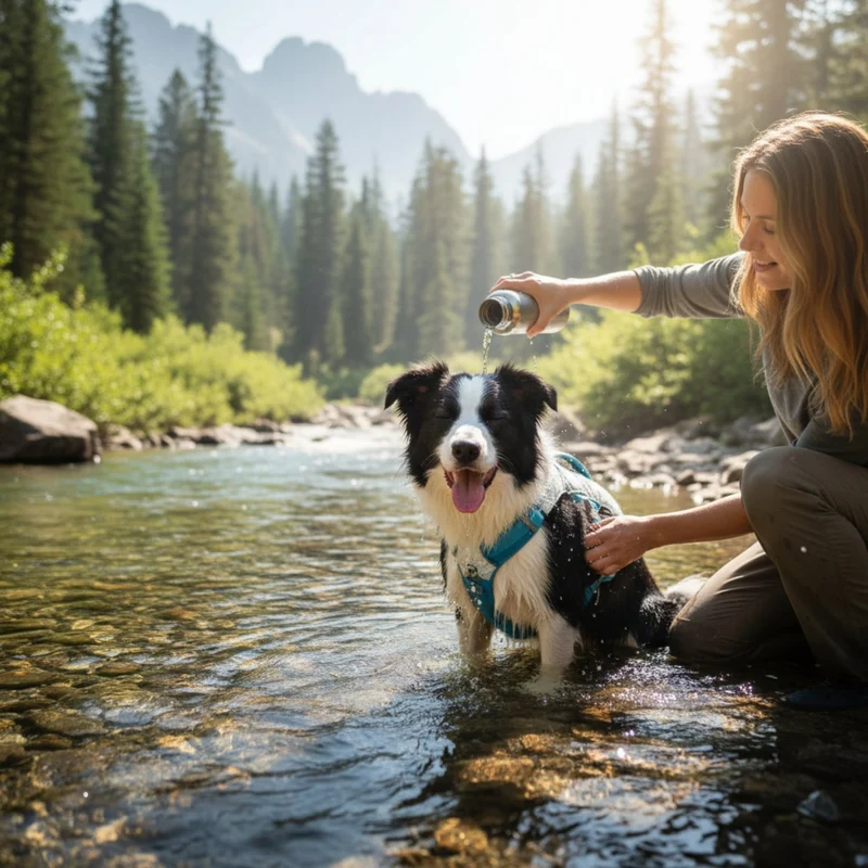Ruffwear Swamp Cooler Harness – Kühlgeschirr für Hunde bei Hitze | Verdunstungskühlung hält deinen Vierbeiner aktiv & komfortabel | Reflektierende Elemente für Sicherheit bei Dämmerung