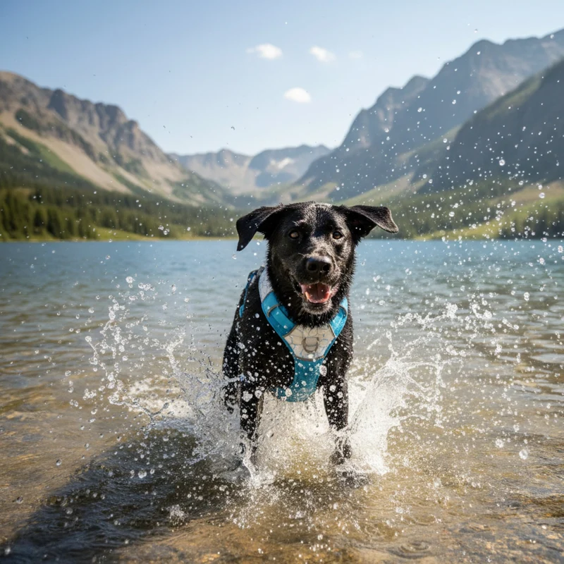 Ruffwear Swamp Cooler Harness – Kühlgeschirr für Hunde bei Hitze | Verdunstungskühlung hält deinen Vierbeiner aktiv & komfortabel | Reflektierende Elemente für Sicherheit bei Dämmerung