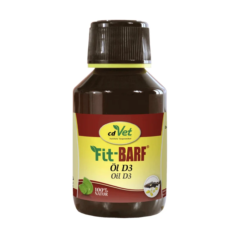 cdVet Fit-BARF Öl D3 – Premium Nahrungsergänzung mit natürlichen Fettsäuren & Vitamin D3 für starke Knochen, gesunde Zähne und ein vitales Immunsystem bei Hunden & Katzen