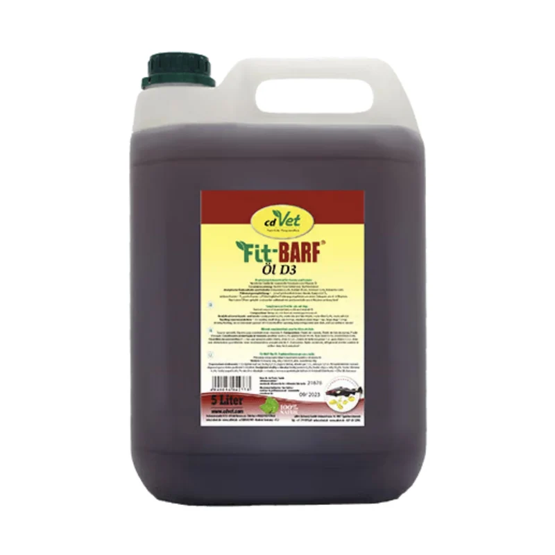 cdVet Fit-BARF Öl D3 – Premium Nahrungsergänzung mit natürlichen Fettsäuren & Vitamin D3 für starke Knochen, gesunde Zähne und ein vitales Immunsystem bei Hunden & Katzen