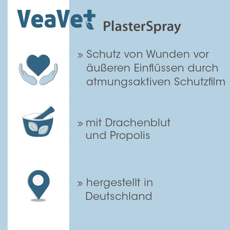 cdVet VeaVet PlasterSpray – Schützender Wundspray für Hunde & Katzen | Natürliche Wundpflege mit Schutzfilm | Schnelle Heilung bei kleinen Verletzungen