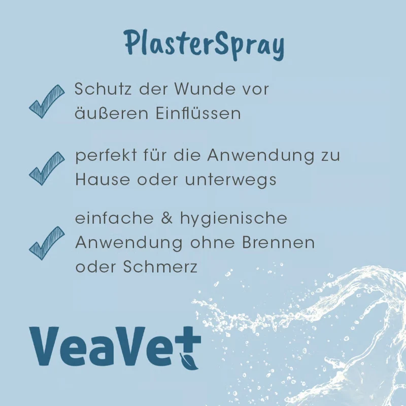 cdVet VeaVet PlasterSpray – Schützender Wundspray für Hunde & Katzen | Natürliche Wundpflege mit Schutzfilm | Schnelle Heilung bei kleinen Verletzungen