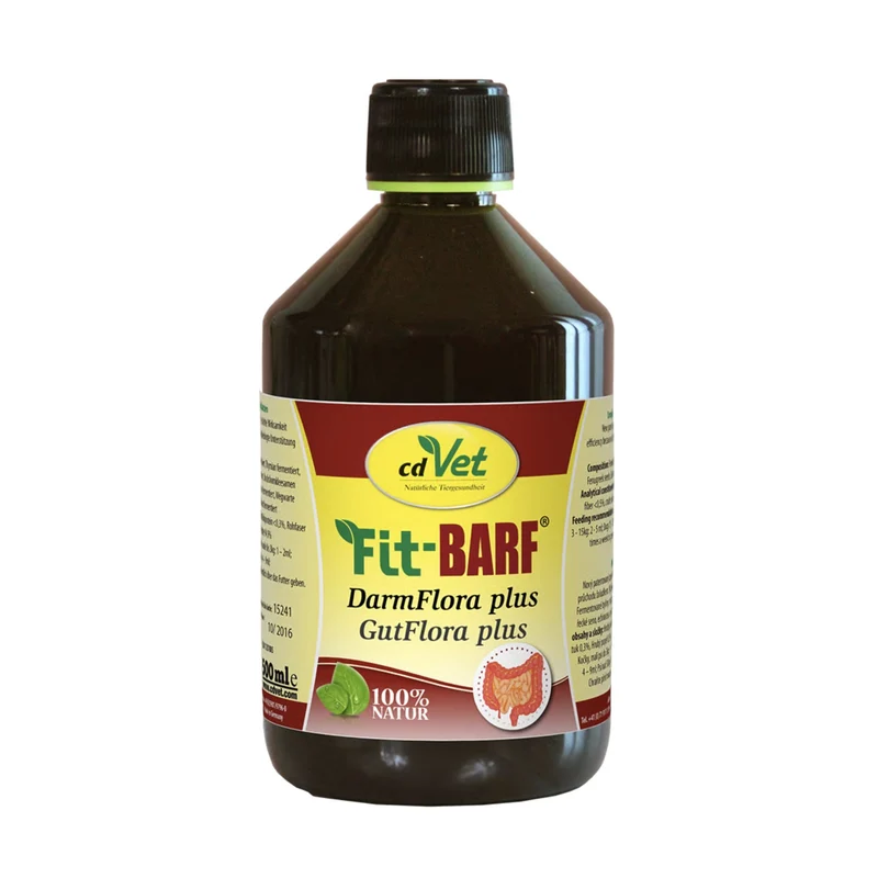 cdVet Fit-BARF DarmFlora plus – Natürliche Darmunterstützung für Hunde mit probiotischen Kulturen und Kräutern für gesunde Verdauung und starkes Immunsystem