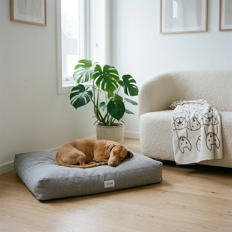 Hundebett Clean von Caruso - orthopädisch - recycelter PET-Bezug - Oeko-Tex® Standard - 2 Farben