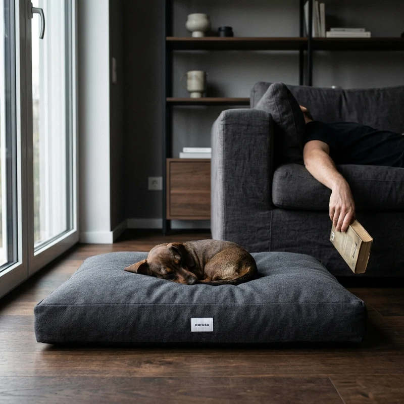 Hundebett Clean von Caruso - orthopädisch - recycelter PET-Bezug - Oeko-Tex® Standard - 2 Farben
