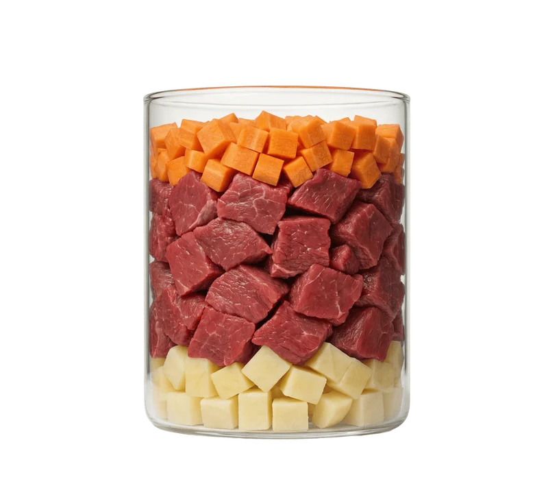 Uncle Rusty's Rind mit Kartoffeln und Karotten Nassfutter - regionale Zutaten