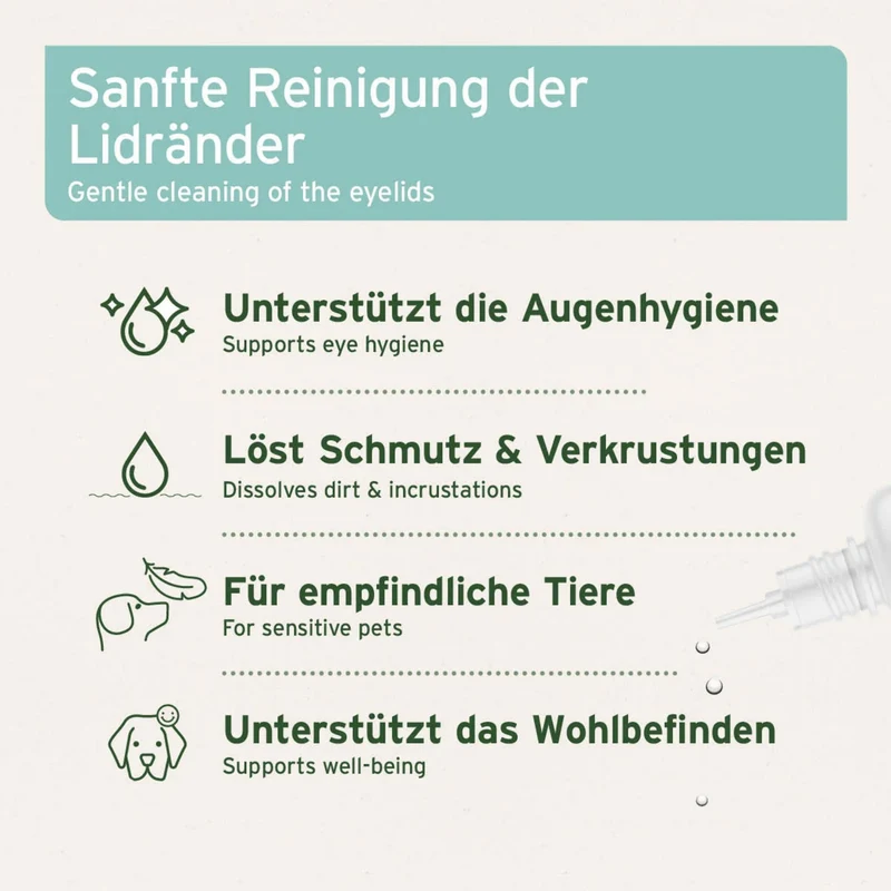AniForte Sanfte Augenpflege für Hunde – Natürliche Augenreinigung mit Augentrost gegen Tränenflecken & Verkrustungen