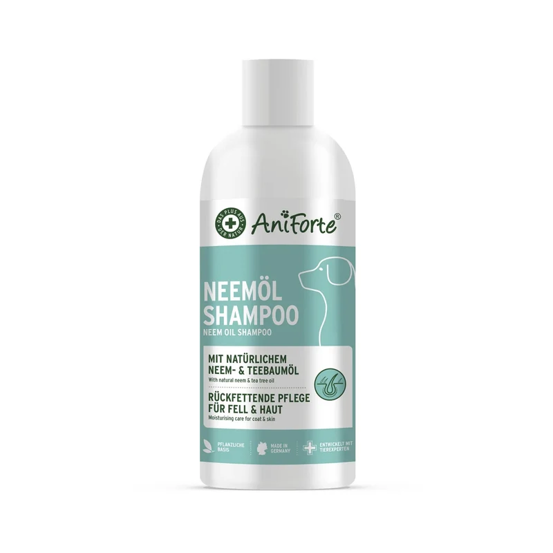 AniForte Neemöl Shampoo – Natürliche Pflege gegen Juckreiz & Hautirritationen für gesundes, glänzendes Hundefell bei sensibler Haut