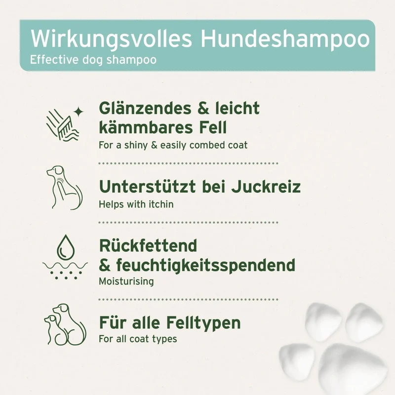 AniForte Neemöl Shampoo – Natürliche Pflege gegen Juckreiz & Hautirritationen für gesundes, glänzendes Hundefell bei sensibler Haut