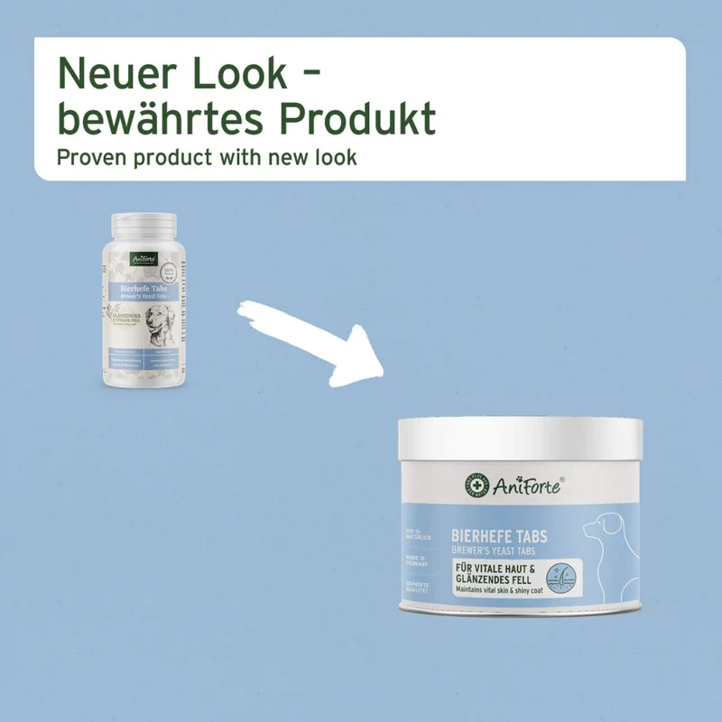 AniForte Bierhefe Tabs für Hunde – Natürliche Unterstützung für glänzendes Fell, gesunde Haut & Vitalität