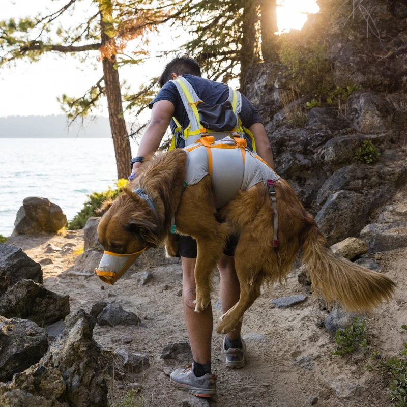 Ruffwear BackTrak Evakuierungsgeschirr – Professionelles Rettungsgeschirr für sichere Hundebergung in Notfällen, bei Verletzungen und schwierigem Gelände