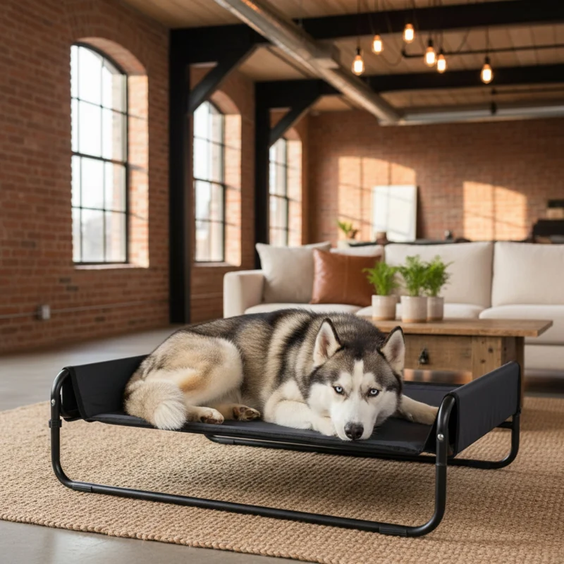 Maelson Soft Bed – Erhöhtes Hundebett faltbar & waschbar für gesunde Gelenke, atmungsaktiv & platzsparend