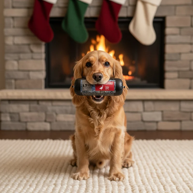 Black Canyon Wauhnachtswurst mit Ente – Premium Weihnachtssnack für Hunde & Katzen | Natürliche Festtagsbelohnung