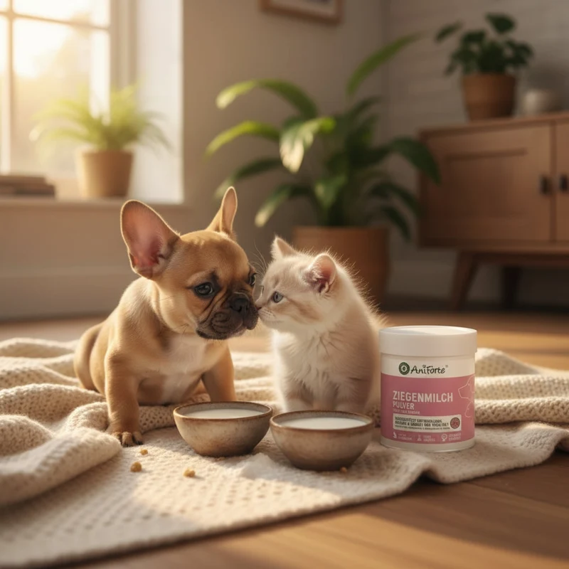 AniForte Ziegenmilch Pulver für Hunde & Katzen – Leicht Verdaulich, Stärkt Immunsystem & Ideal für Welpen, Kitten & Sensible Tiere