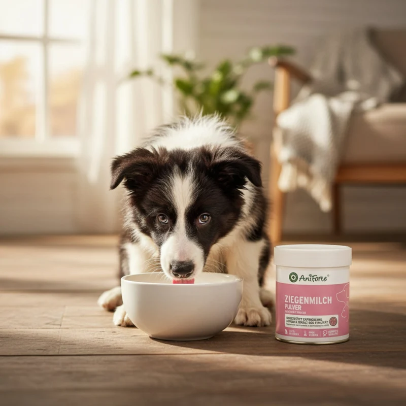 AniForte Ziegenmilch Pulver für Hunde & Katzen – Leicht Verdaulich, Stärkt Immunsystem & Ideal für Welpen, Kitten & Sensible Tiere