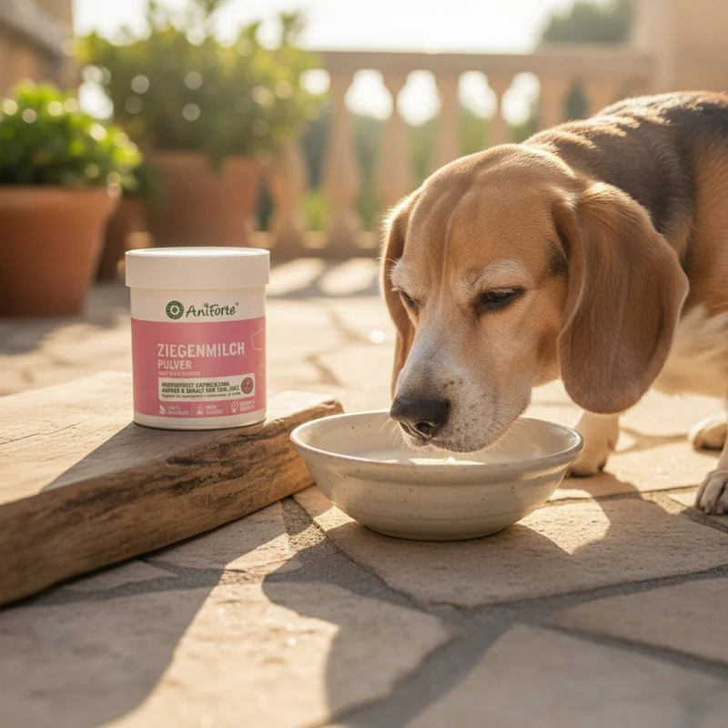 AniForte Ziegenmilch Pulver für Hunde & Katzen – Leicht Verdaulich, Stärkt Immunsystem & Ideal für Welpen, Kitten & Sensible Tiere