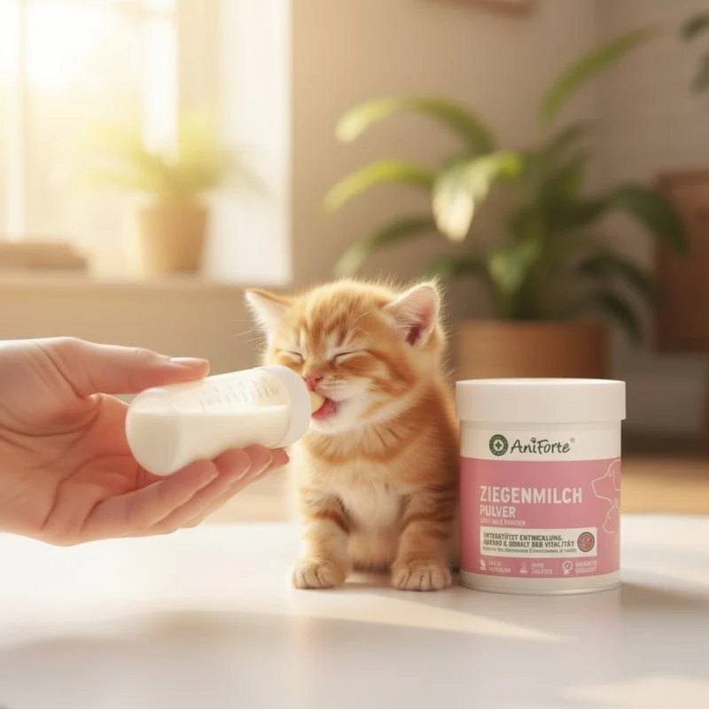 AniForte Ziegenmilch Pulver für Hunde & Katzen – Leicht Verdaulich, Stärkt Immunsystem & Ideal für Welpen, Kitten & Sensible Tiere