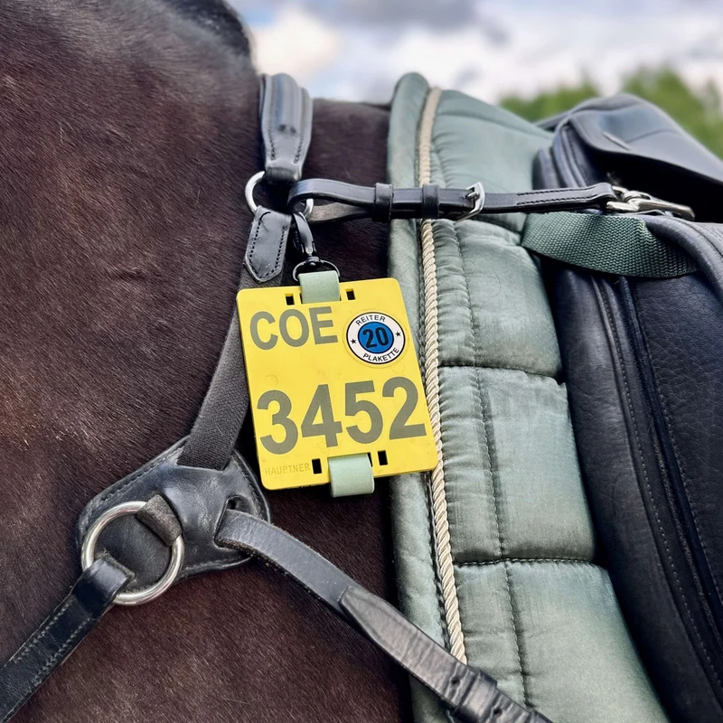 Halter für Reiterplaketten aus Biothane – einzeln oder als Paar