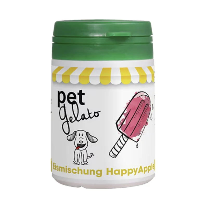 cdVet petGelato HappyApple – Natürliche Eismischung für Hunde, Katzen & Pferde | Erfrischung mit Mineralien & Elektrolyten an heißen Sommertagen