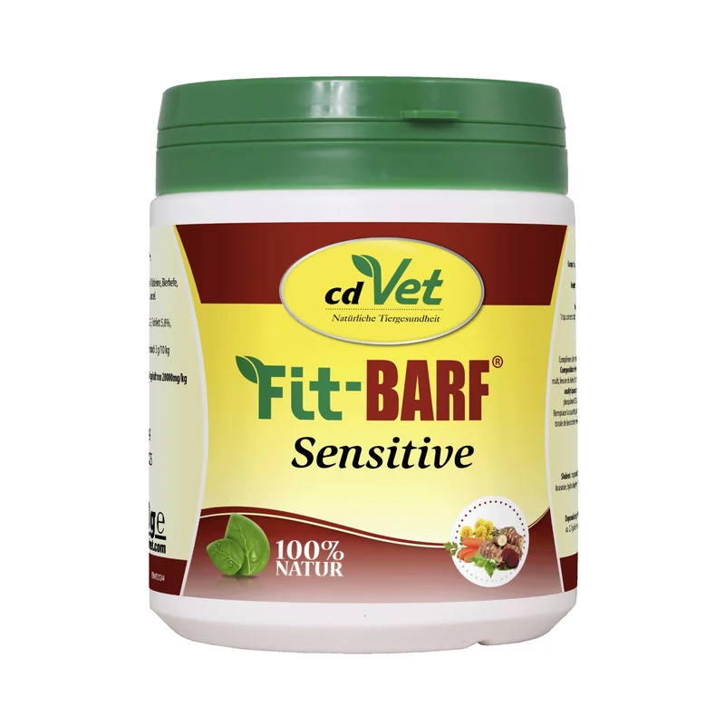 cdVet Fit-BARF Sensitive – Premium Kräuter-Gemüse-Mischung für Hunde & Katzen bei Allergien, Gelenkproblemen & Diäten | Getreidefrei & Naturbelassen
