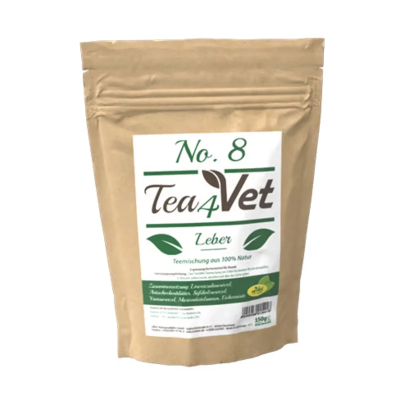 cdVet Tea4Vet No.8 Leber – Natürliche Kräuterteemischung zur Unterstützung der Lebergesundheit für Hunde
