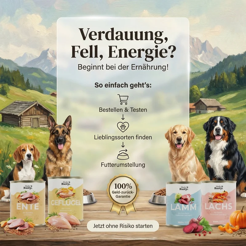 Uncle Rusty's Lamm mit Rote Beete, Haferkleie und Apfel Nassfutter - regionale Zutaten