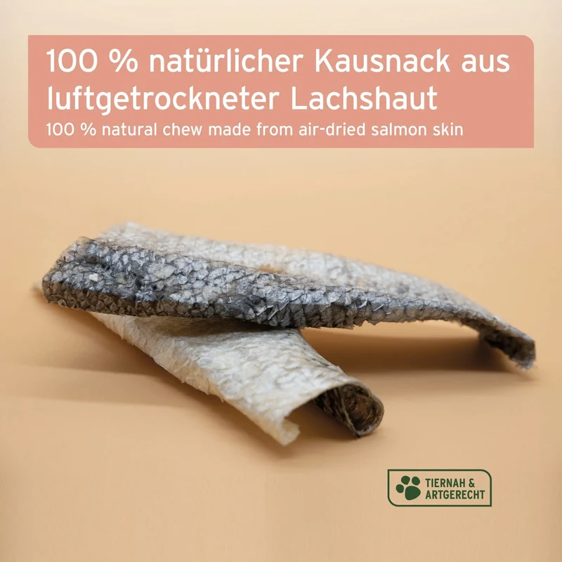 AniForte Lachshaut Hundesnack – 100% Natürlicher Kauspaß für gesunde Zähne & glänzendes Fell