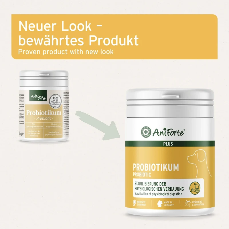 AniForte PLUS Probiotikum Tabs für Hunde – Natürliche Darmflora-Unterstützung mit aktiven Probiotika & Präbiotika für gesunde Verdauung
