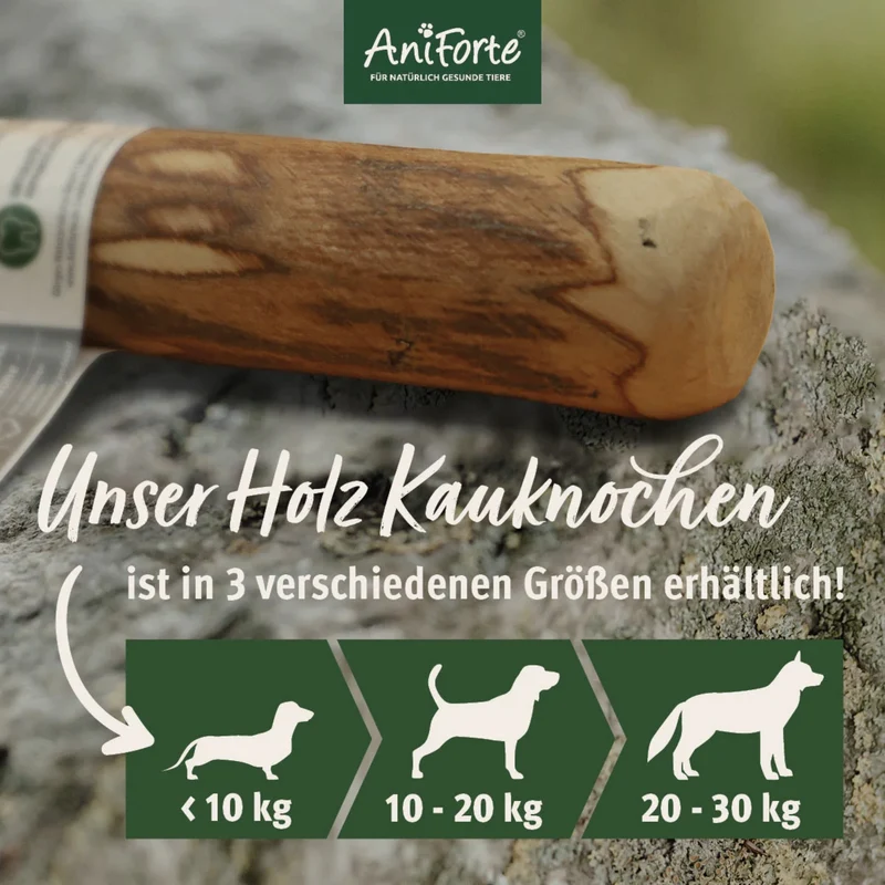 AniForte Olivenholz Kauknochen – Natürliche Zahnpflege & Langanhaltender Kauspaß für Hunde